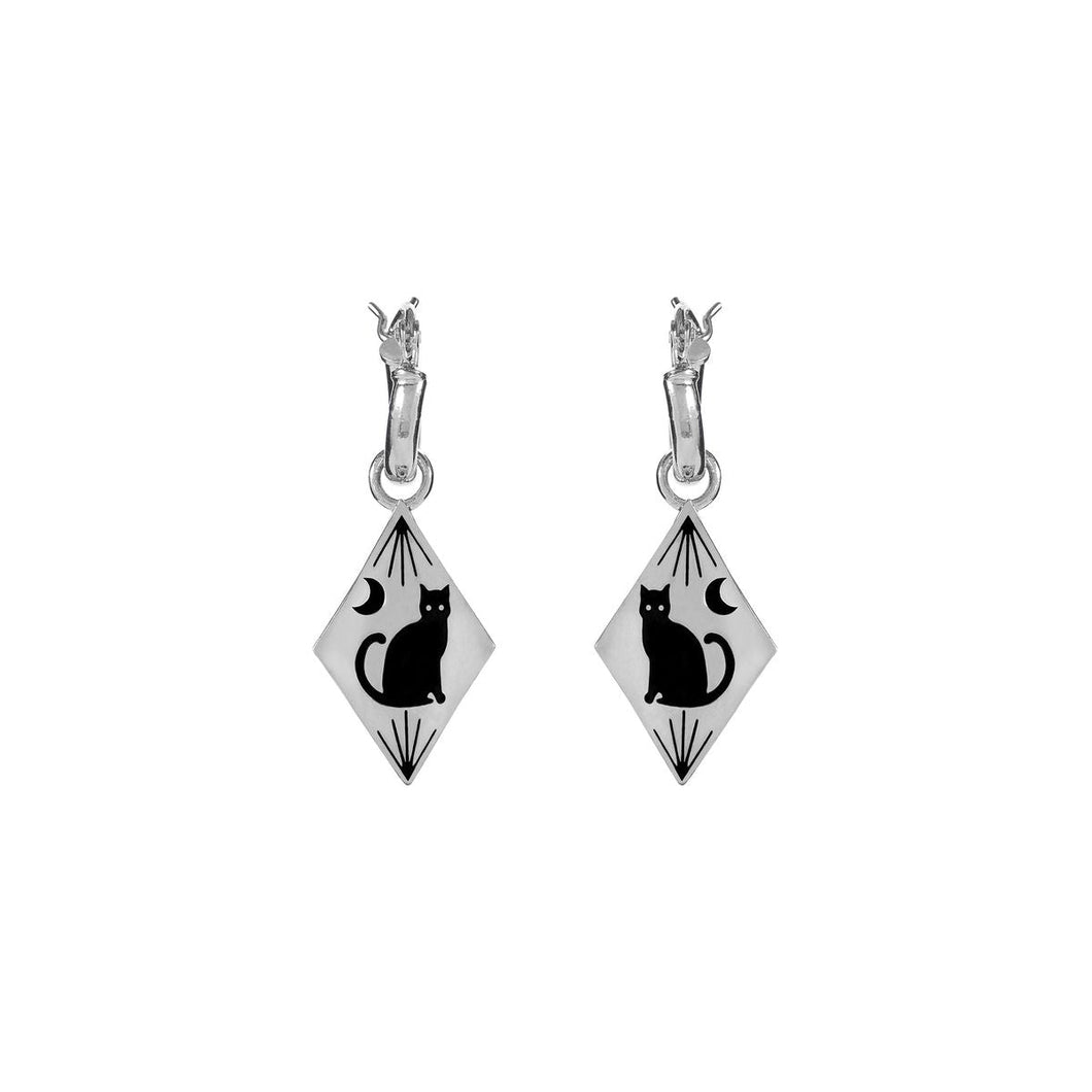 Little Rooms Black Cat Earrings