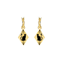 Load image into Gallery viewer, Little Rooms Black Cat Earrings
