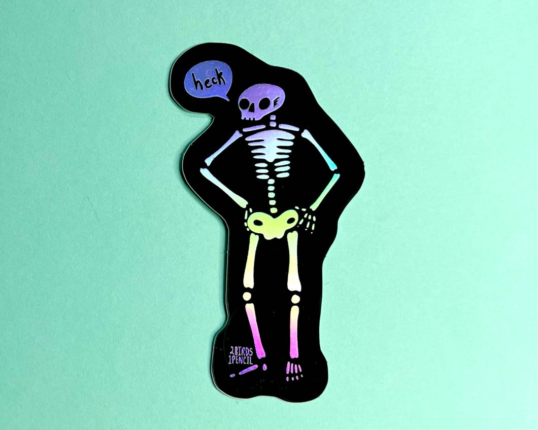 Holographic skeleton sticker